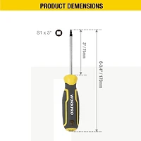 WorkPro Tournevis à tête carrée s1 x 3 po/75mm
