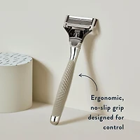 Harry’s Men’s Razor: Chrome Edition, 1 Handle + 2 Cartridges