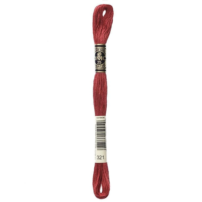 DMC Red Cotton 6 Strand Floss 8m
