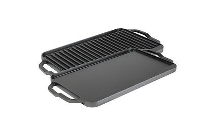 Lodge Chef Collection 19.5 x 10 Inch Cast Iron Reversible Grill/Griddle