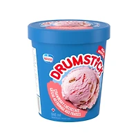 Drumstick Strawberry Cheesecake, Strawberry Cheesecake Flavoured Frozen Dessert With A Strawberry Ripple & Graham Pieces, Crafted In Canada, Made With Canadian Dairy, No Artificial Colours, 946 mL