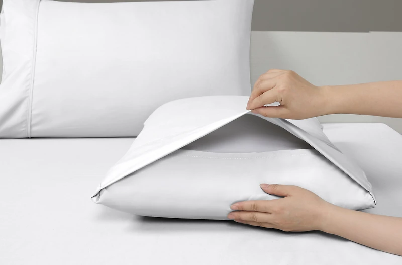 Swift Home Basic Ensemble de draps 4 pièces format grand lit, ultra doux, poches profondes, entretien facile, ensemble de literie, blanc