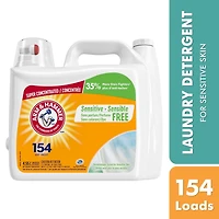 Arm & Hammer Sensitive Skin Scent Free Liquid Laundry Detergent, 154 Loads, 4.55-L