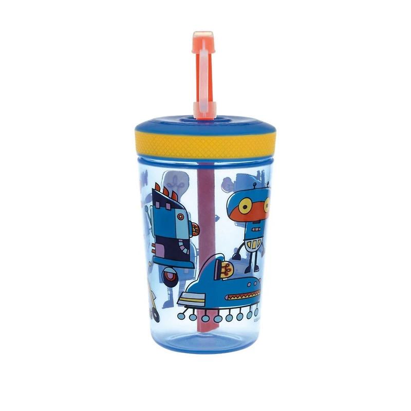 Nûby™ Thirsty Kids™ No-Spill™ Toddler Plastic Super Sipper Sip-it  - Robots, Pack of 1, 14 oz/420 mL