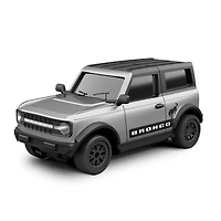 Adventure Force 1:64 Scale RC Nano Racer Ford Bronco Grey, Rechargeable Mini Remote Control Car with Lights – Red, Ages 6+