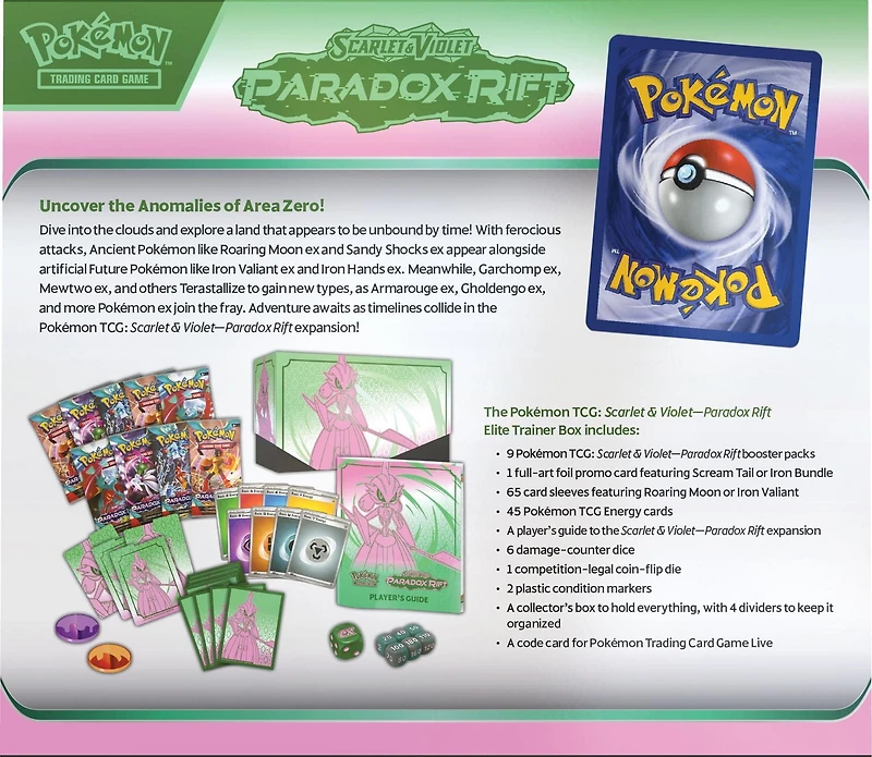 Pokemon TCG: SV4 Paradox Rift Elite Trainer Box - Iron Valiant