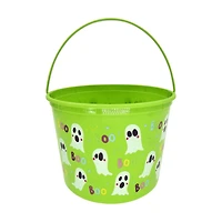 Seau en plastique pour Halloween, fantôme vert, pour un bonbon ou un sort, cadeaux de fête, une façon de célébrer