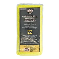 Les serviettes de nettoyage polyvalents sans bord en microfibre Auto Drive, pour auto, paquet de 30, Jaune, bleu, gris paquet de 30