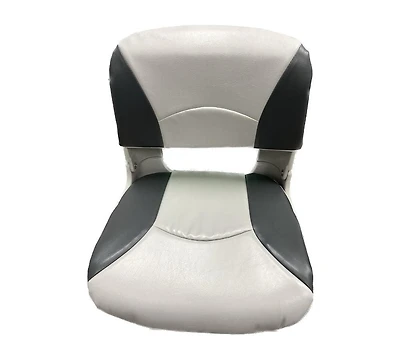 Blue Dog Marine Siège moulé rabattable avec coussins, siège de bateau de pêche avec vis en acier inoxydable, chaise de bateau pliante, chaises capitaine pour bateau de pêche – Gris/anthracite