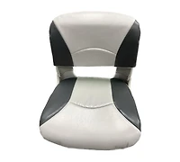 Blue Dog Marine Siège moulé rabattable avec coussins, siège de bateau de pêche avec vis en acier inoxydable, chaise de bateau pliante, chaises capitaine pour bateau de pêche – Gris/anthracite