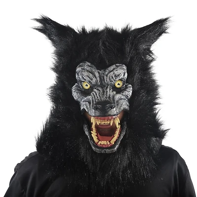 Way to Celebrate Adult Unisex Halloween Werewolf Mask with Fur