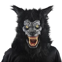 Way to Celebrate Adult Unisex Halloween Werewolf Mask with Fur