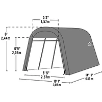 ShelterLogic AutoShelter Roundtop 10 x 15 x 8 ft Sandstone AutoShelter Roundtop