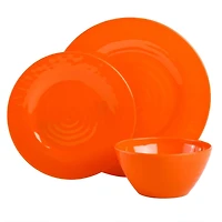 Gibson Home Brist Multicolor 12 Piece Melamine Dinnerware Set, 4 Assorted Colors