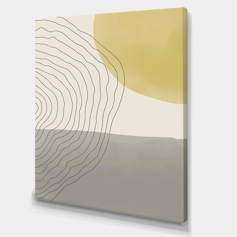 Designart Compositions géométriques minimales de formes élémentaires XXXIV Art mural sur toile