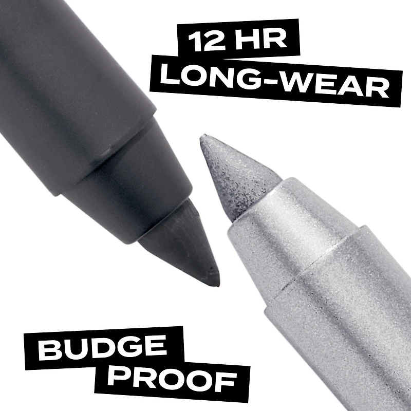Hard Candy Party Lines 2-In-1 Pencil Eyeliner Duo, Matte and Metallic, 1g