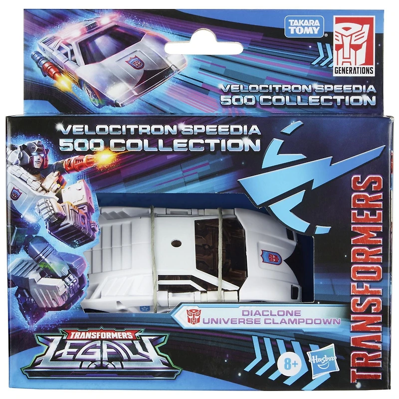 Transformers Generations Legacy Velocitron Speedia 500 Collection, Diaclone Universe Clampdown classe Deluxe de 14 cm, dès 8 ans
