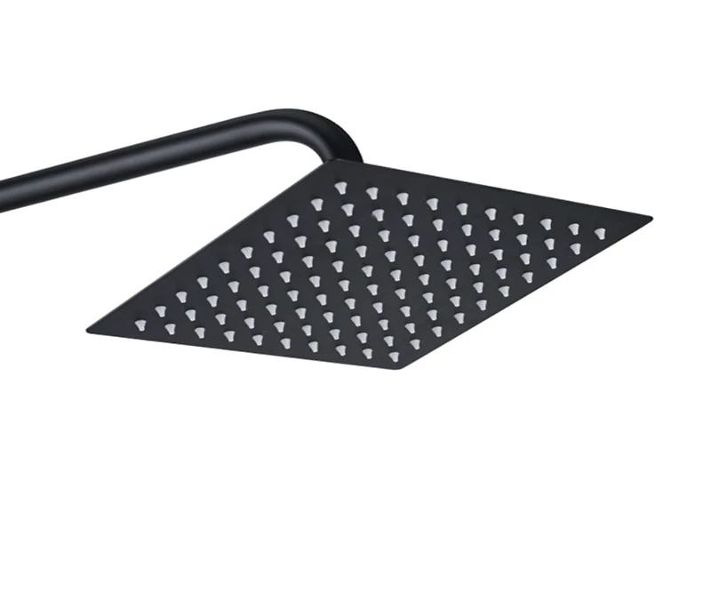 DROP Bath and Kitchen 10" x 10" Square Rainfall Shower Head in Black Color - DR091037