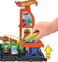 Hot Wheels Ville Station d’énergie Super Recharge, véhicule