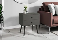 Monarch Specialties Accent Table, Bedroom, End, Living Room, Nightstand, Side Table, Storage Drawer, White Laminate, Modern, Contemporary