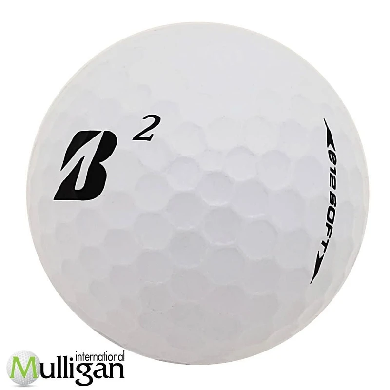 Mulligan - 48 Bridgestone e12 Soft (B) 4A Recycled Used Golf Balls, White
