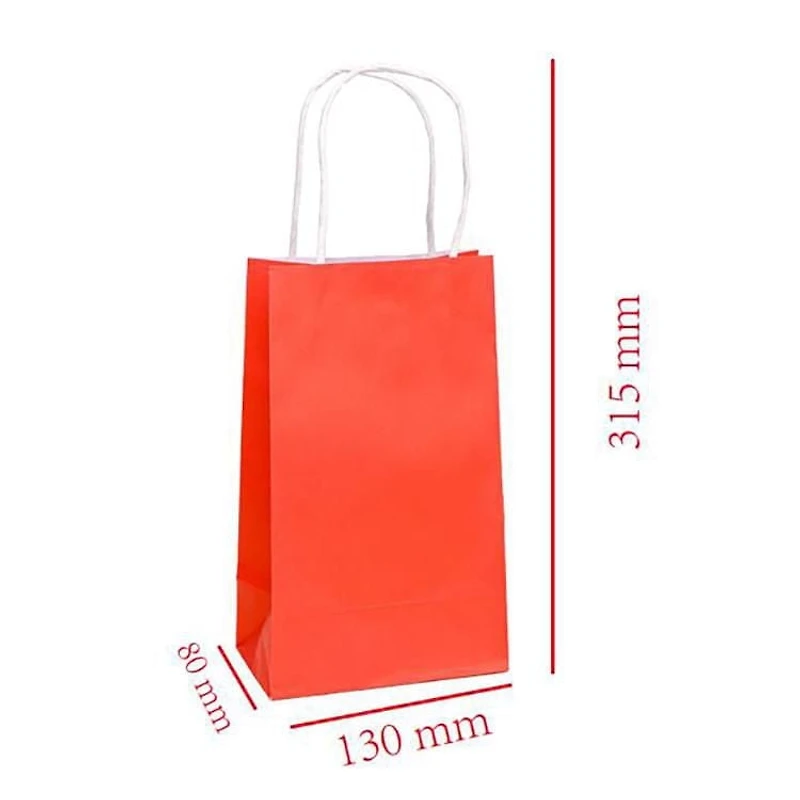 10pk red paper bag