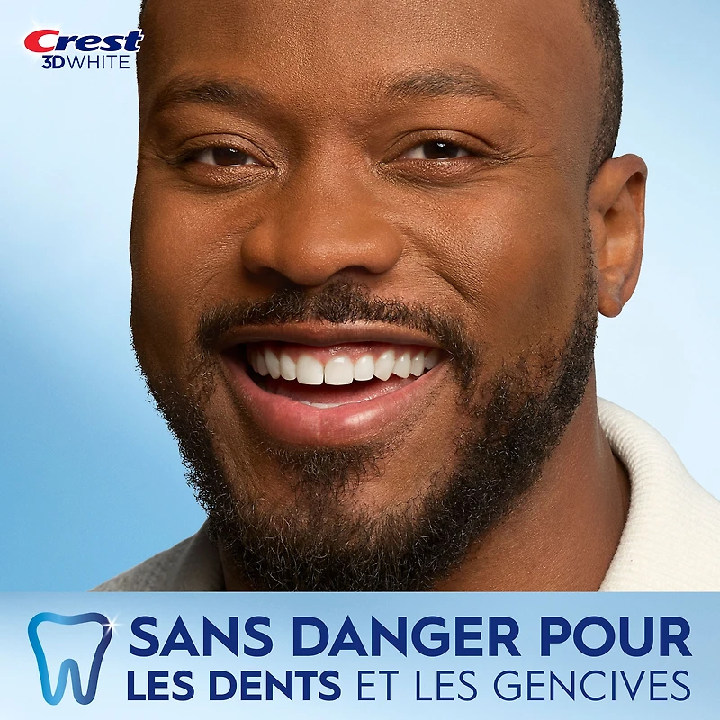 Ensemble de blanchiment des dents à domicile Crest 3D Whitestrips Blanc brillant 10 traitements