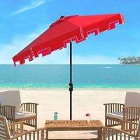 Safavieh Outdoor Collection Parasol de marché à manivelle Zimmerman avec rabat