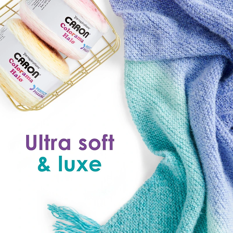 Caron® Fil Halo Colorama™, #5 Volumineux, 8 oz/227 g, 481 Yards Fil doux et luxueusement texturé