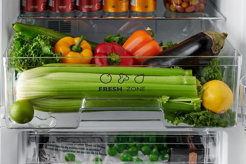 iio 11 Cu. pi. Réfrigérateur rétro avec congélateur inférieur en blanc (Charnière Gauche)