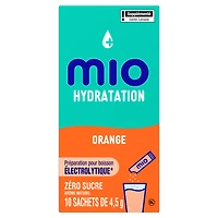 Mio Hydrate Orange Electrolyte Drink Mix, 4.5 G Packets, 10 Ct Box, Powders, Mio Hydrate Orange 3.8G X 10