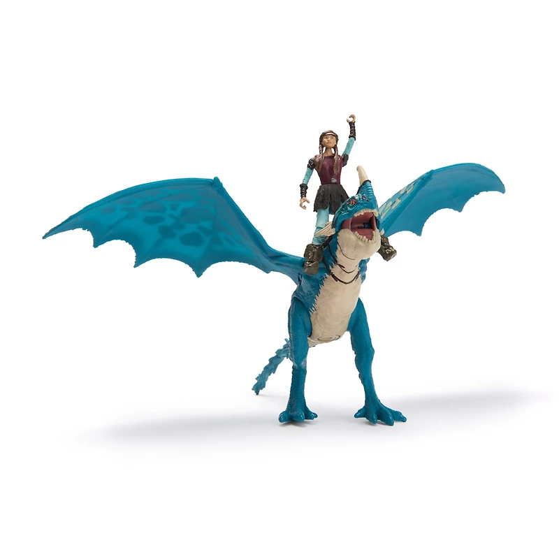 DReamworks Dragons, How to Train Your Dragon, Deadly Nadder & Astrid, duo de figurines articulées Viking, jouets pour enfants à partir de 4 ans