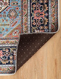 Tapis Emerald Martin rouge & marine de 6 pi 7 po x 9 pi 7 po