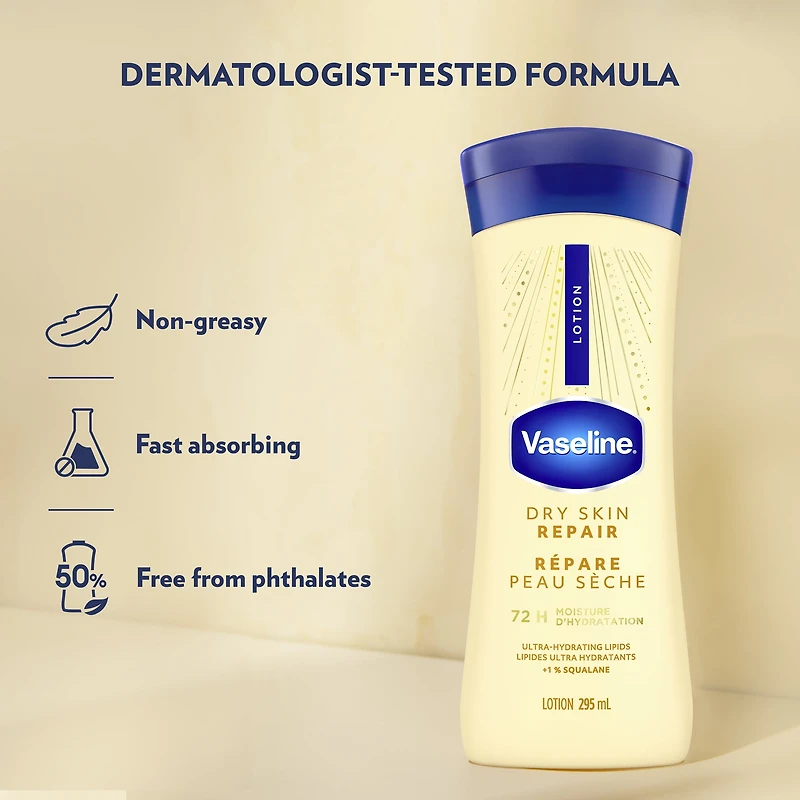 Vaseline Soin Intensif Réparation de la Peau Sèche Lotion pour le Corps