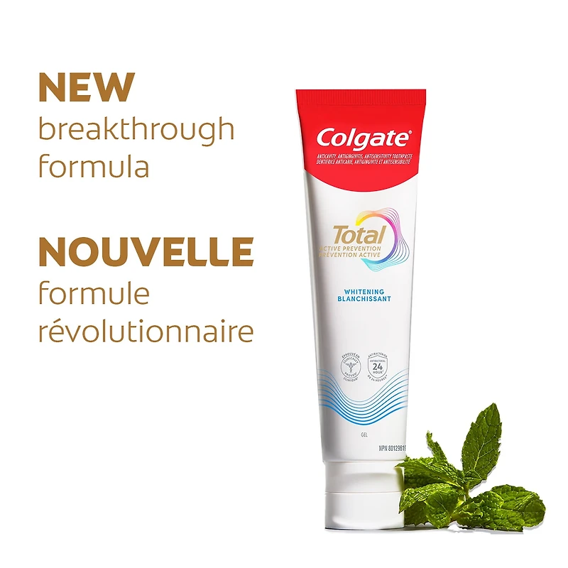 Colgate Total Active Prevention Whitening Toothpaste Gel, Mint, 70 ml