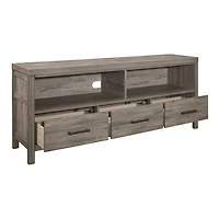 Topline Home Furnishings Meuble de télévision gris rustique