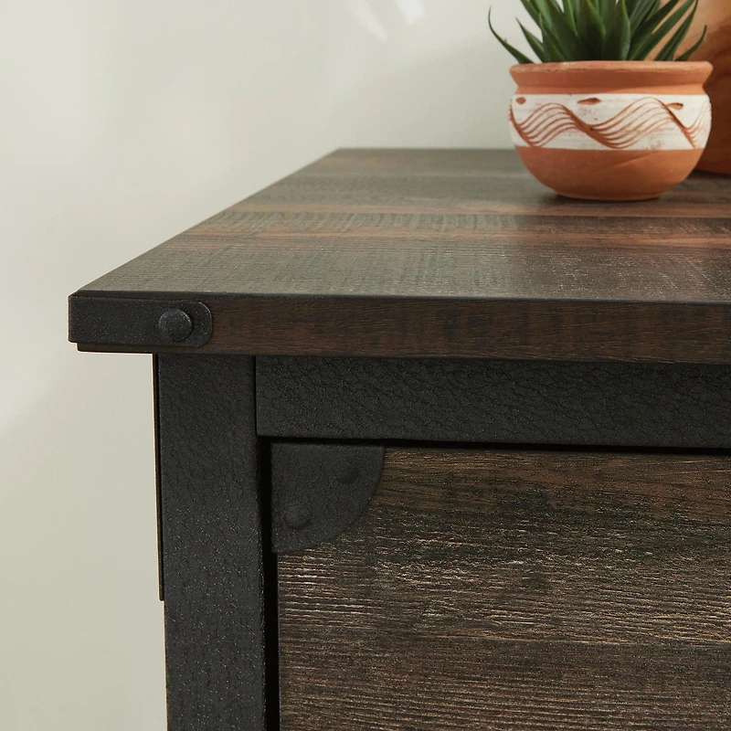 Sauder® Collection Steel River Crédence, Finition Carbon Oak®, 427849