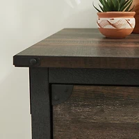 Sauder® Collection Steel River Crédence, Finition Carbon Oak®, 427849