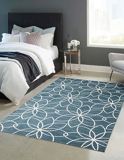 ECARPET Washable Floral Area Rug & Runner for Bedroom, Living Room, Kids Hallway