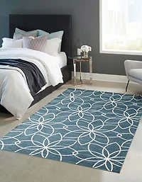 ECARPET Washable Floral Area Rug & Runner for Bedroom, Living Room, Kids Hallway