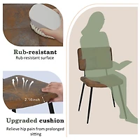 Ensemble de salle à manger compact Homy Casa avec chaises rembourrées en suédine et table ronde noire, 5 pièces pour petits espaces