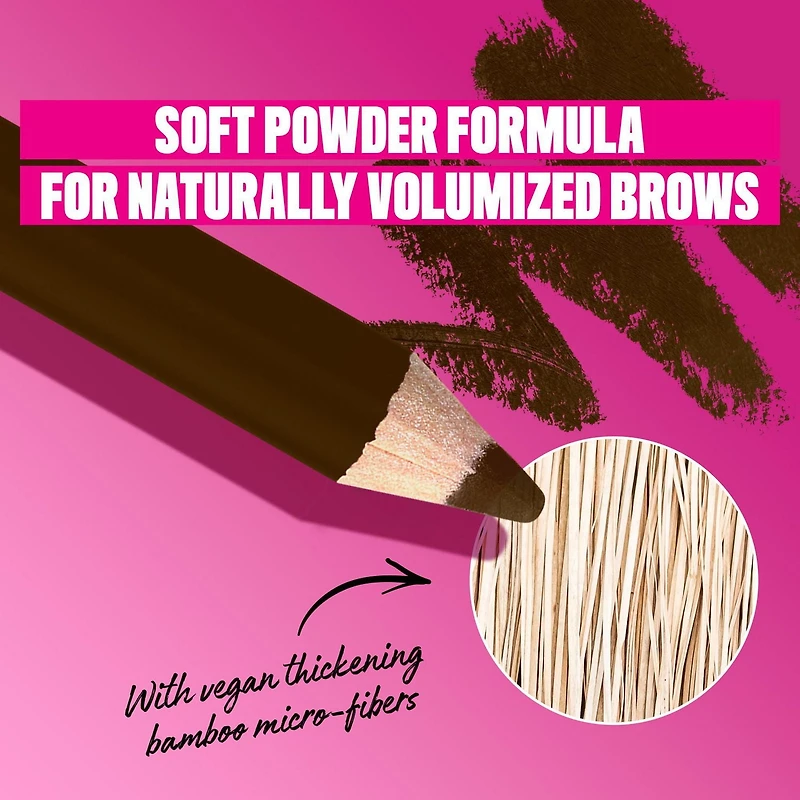 NYX Professional Makeup Powder Louder, Brow Pencil, 12HR Wear, Buildable Micro-Fibers