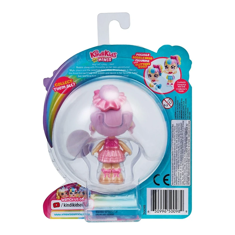 Kindi Kids Minis - Pirouetta - Poupée Miniature avec Tête Branlante