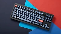 Keychron V3 Max Clavier mécanique sans fil RVB remplaçable à chaud interrupteur rouges cadre en ABS avec interrupteur disposition TKL noir carbone V3M-D1