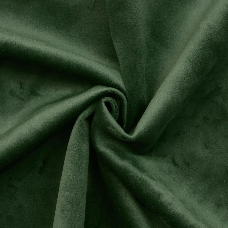 Loft Living Sicily Room Darkening Dual Header Single Curtain Panel 50 x 84 in Dark Green