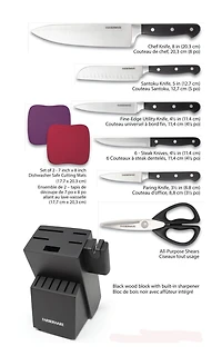 Farberware Ensemble de couverts forgés Edgekeeper 14 pièces
