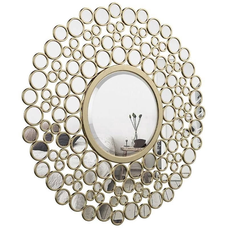 Miroir d'appoint mural – Design unique inspiré de la radio avec un cadre en métal élégant, parfait pour ajouter une touche moderne à votre entrée ou couloir