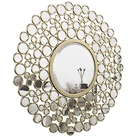 Miroir d'appoint mural – Design unique inspiré de la radio avec un cadre en métal élégant, parfait pour ajouter une touche moderne à votre entrée ou couloir