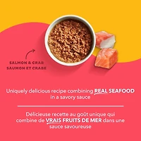 Meow Mix Tenders in Sauce with Real Salmon & Crab, Wet Cat Food, 78 g, Meow Mix TIS Salmon Crab