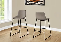 Monarch Specialties Office Chair, Bar Height, Standing, Computer Desk, Work, Pu Leather Look, Metal, Brown, Black, Contemporary, Modern